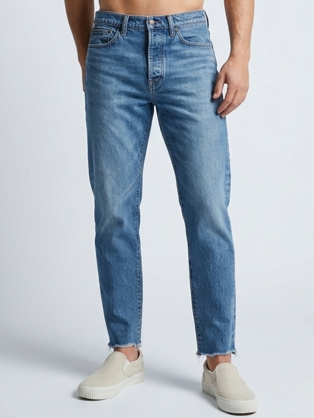 132 MADEWELL Men's Vintage Relaxed Fit Taper Denim Jeans, Light Wash - Sz 32/32